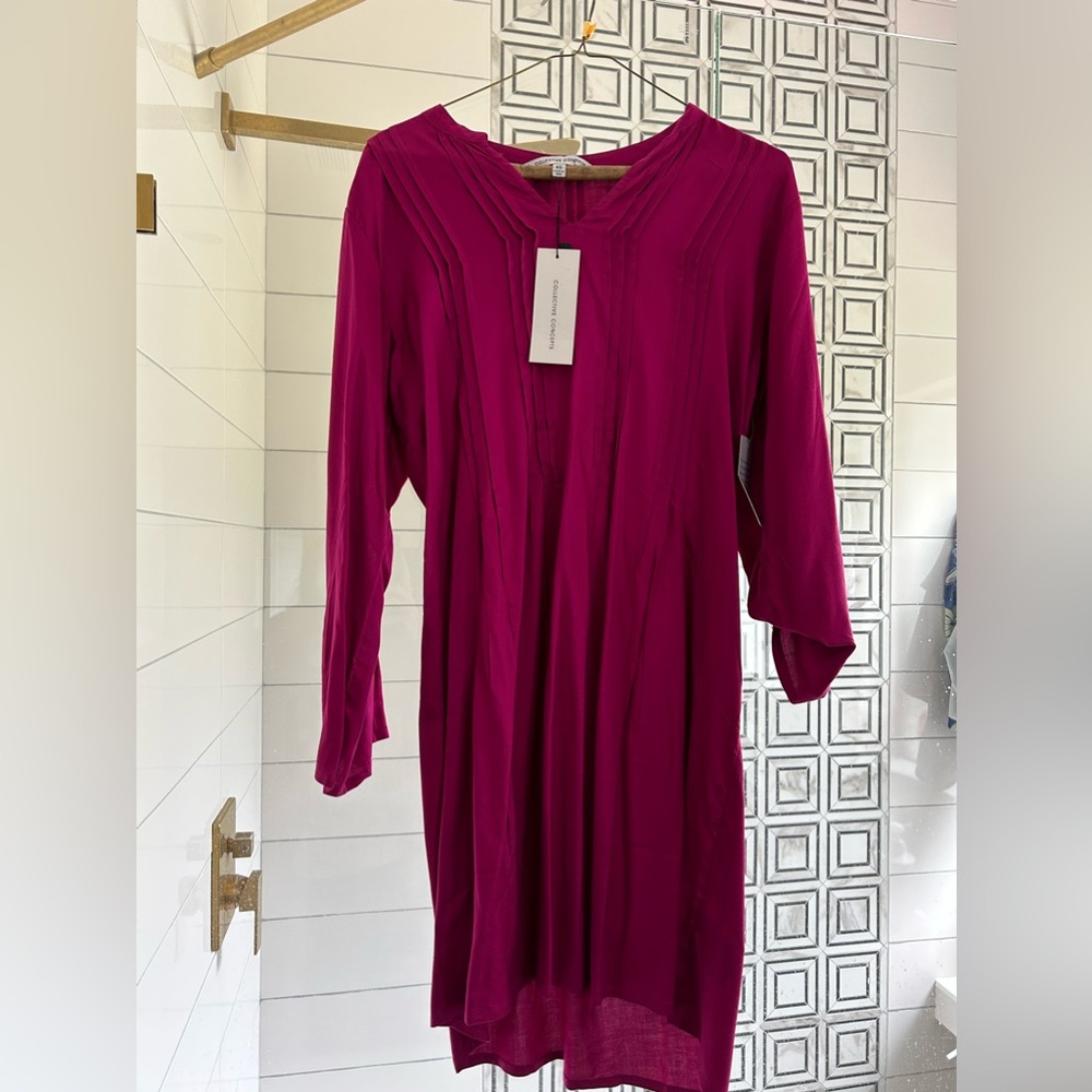 Xs magenta midi dress. Never worn - Nordstrom